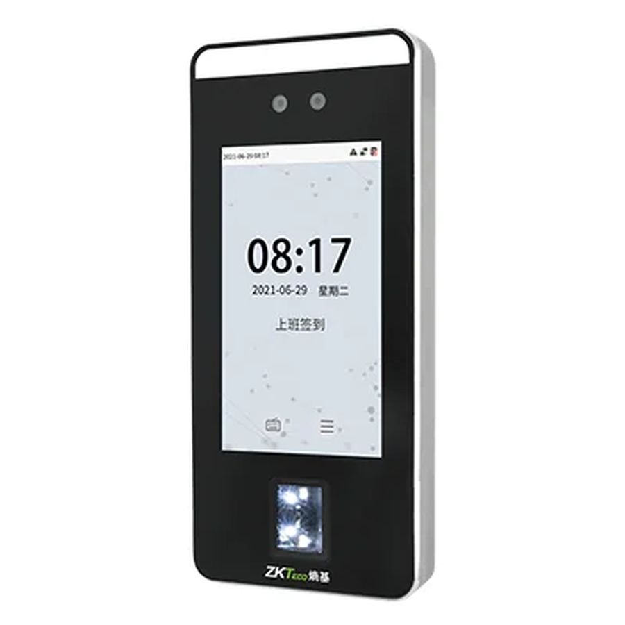可见光动态人脸+指纹识别考勤机指纹打卡机面部门禁系统门禁一体机